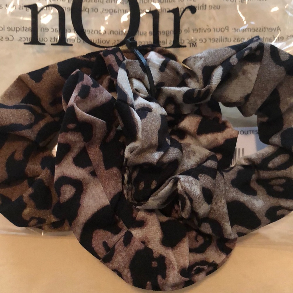 NEW set of 3 leopard scrunchies